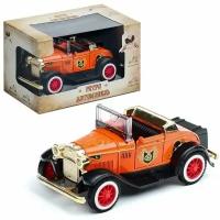 Ретро-автомобиль, кузов "кабриолет", оранжевый в коробке