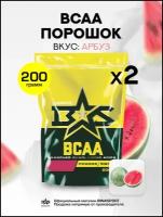 (2 УП х 200ГР) Аминокислоты Binasport "BCAA" БЦАА порошок 400 г со вкусом арбуза