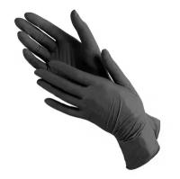 Перчатки нитриловые Nitrile, черные 50 пар (100 штук) (размер L)