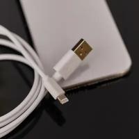 USB кабель для iPhone 5/6/7 моделей шнур 1М белый REXANT