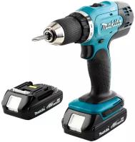 Дрель-шуруповерт аккумуляторная Makita DDF453SYE, 18 В, 2 x 1,5 Ач, Li-ion, ЗУ