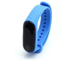 Силиконовый браслет для Xiaomi Mi Band 5 / Mi Band 4 / Mi Band 3 ребристый Лазурный