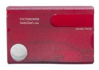 Корпус швейцарской карточки VICTORINOX SwissCard Lite C.7300. T полупрозрачный красный