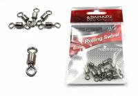 Вертлюг Namazu ROLLING SWIVEL, латунь, цв. BN, р. 4, test-29 кг уп.10 шт