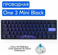 Игровая механическая клавиатура Ducky One 3 Mini Black переключатели Cherry MX RGB Blue, русская раскладка