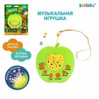 ZABIAKA "Весёлые зверята" музыкальная игрушка, цвет зеленый SL-05753 7650481