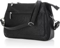 Кожаная сумка кросс-боди через плечо, 6х17х26 см, черный, Redmond, CUPF3761
