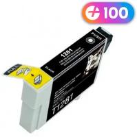 Картридж для Epson T1281, S22, SX125, SX130, SX230, SX235W, SX420W, SX425W, SX430W, SX435W, SX438W,SX440W и др. с чернилами черный новый заправляемый