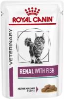 Влажный корм для кошек Royal Canin Renal, при проблемах с почками, с тунцом 12 шт. х 85 г (кусочки в соусе)