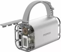 Powerbank (повербанк) Momax iPower Stone Mini 40000 mAh с кабелем USB-C 100W серебристый