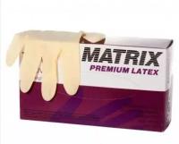 Перчатки латексные медицинские MATRIX PREMIUM LATEX, цвет: желтый, размер L, 100 шт. (50 пар) двойной хлоринации