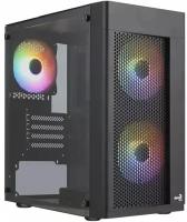 Корпус для компьютера Aerocool Hexform-G-BK-v2, mATX, без БП, black