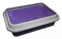 Сибирская кошка Туалет для кошек глубокий с бортиком фиолетовый 0,373 кг 59021 (1 шт)