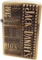 Зажигалка Джек Дэниэлс Jack Daniel's газовая, цвет бронза