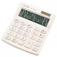 Калькулятор настольный Citizen SDC812NRWHE, 12 разр, двойное питание, 127*105*21мм, белый