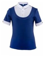 Школьная блуза андис, размер 134, синий