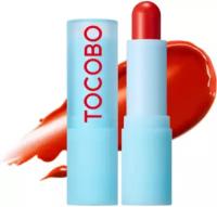 Tocobo Увлажняющий глянцевый оттеночный бальзам для губ красный Glass Tinted Lip Balm 013 Tangerine Red 3,5 г