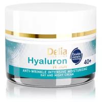 Delia Cosmetics Hyaluron Fusion Anti-Wrinkle-Intensive Moisturising Day and Night Cream 40+ Крем интенсивно увлажняющий против морщин 40+ для лица, шеи, декольте