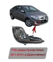 Фара противотуманная (ПТФ) правая Hyundai Solaris 2011-2014