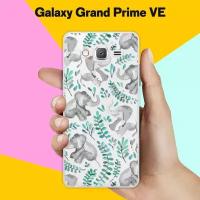 Силиконовый чехол на Samsung Galaxy Grand Prime VE Узор из слонов / для Самсунг Галакси Гранд Прайм ВЕ Дуос