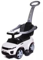 Каталка-толокар Babycare Sport Car с резиновыми колесами и кожаным сиденьем 614W, белый