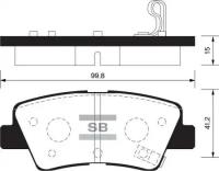 Колодки тормозные задние Sangsin Brake SP1401