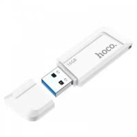 Флешка Hoco UD11 Wisdom, 16 Гб, USB3.0, чт до 100 Мб/с, зап до 30 Мб/с, белая 9326073