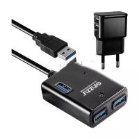 Хаб USB Ginzzu GR-384UAB 4 ports