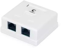 Розетка компьютерная Cabeus RJ-45 WS-8P8C-Cat.5e-2 категория 5e, двойная, внешняя, Dual IDC