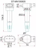 Катушка Зажигания Mitsubishi Asx 10-/Lancer X 08- 4A91/92 Sat арт. ST-MN195805