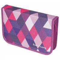 Пенал Herlitz Be.Bag Cube Purple Checked, 25 предметов