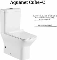 Aquanet Cube-C с сидением Soft-Slimseat для напольного унитаза с Rimless 210759