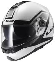 Снегоходный шлем модуляр с электростеклом LS2 FF325 Strobe Electric Snow Civik бело-черный