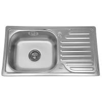 Врезная кухонная мойка SinkLight 7642L, 42х76см, нержавеющая сталь