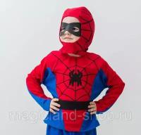 Карнавальный костюм человек паук (без брюк), арт.975 рост 116 -134 см. (5-8 лет)