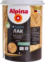 Лак Alpina Аква для паркета и полов прозрачный, полуматовая, 0.9 л