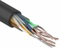 Кабель UTP REXANT 4PR 24AWG, CU (медь), CAT5e, 100 МГц, PE, черный, OUTDOOR, бухта 100 м