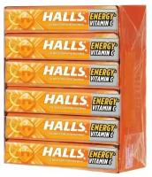 Halls леденцы со вкусом апельсина, 12 шт по 24,5 г