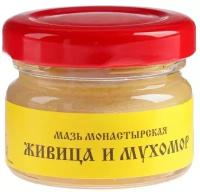 Мазь Монастырская Живица с Мухомором . Ранозаживляющая. Стекло. 28 мл