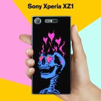 Силиконовый чехол на Sony Xperia XZ1 Череп 20 / для Сони Иксперия ИксЗ 1