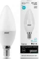 Светодиодная лампа Gauss LED Elementary Candle 6W E14 4100K (упаковка 10 шт)