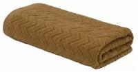 Махровое полотенце для рук и лица Зигзаг 50х 80 коричневый/ плотность 450 гр/кв.м