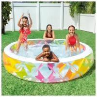 INTEX Семейный надувной бассейн Summer Joy 229*56 см, клапан 56494