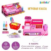 Игровой набор касса «Магазинчик», с аксессуарами, световые и звуковые эффекты, микс