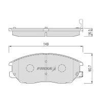 Колодки тормозные HYUNDAI Santa Fe, Trajet, XG передние (4шт.) FRIXA FPHXGN