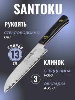 Кухонный нож малый Сантоку, TUOTOWN, рукоять G10