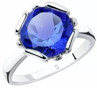 Кольцо Diamant online, серебро, 925 проба, корунд, фианит