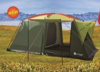 Туристическая 4-х местная палатка с большим тамбуром MIR1006-4