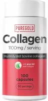 Гидролизованный говяжий коллаген 1100мг Pure Gold Collagen, 100 капсул / Добавка для суставов, костей, кожи, иммунитета / Для взрослых, мужчин и женщи