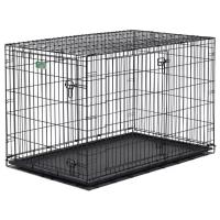 Клетка MidWest iCrate для собак 76х48х53h см, 2 двери, черная + подарок пеленка
